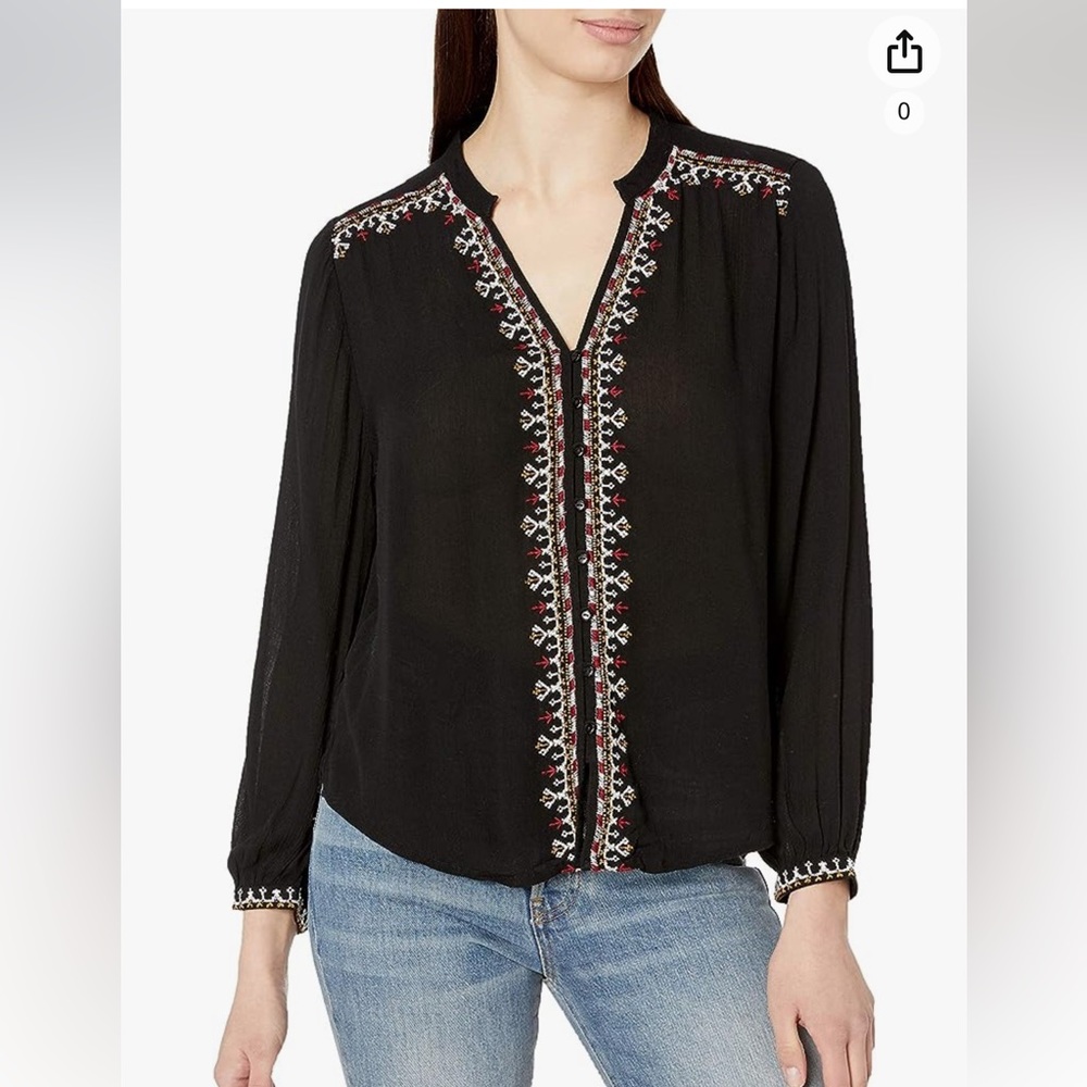 Velvet by Graham & Spencer Women's Remi Embroidered Shirt